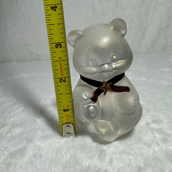 Vintage Fenton Frosted Iridescent Glass Frosted Snow Ice Bear Icicle Kingdom - Picture 7 of 7